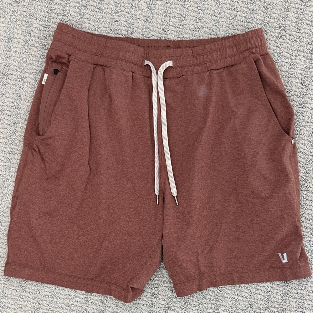 Vuori Men's Athletic Shorts in Brown